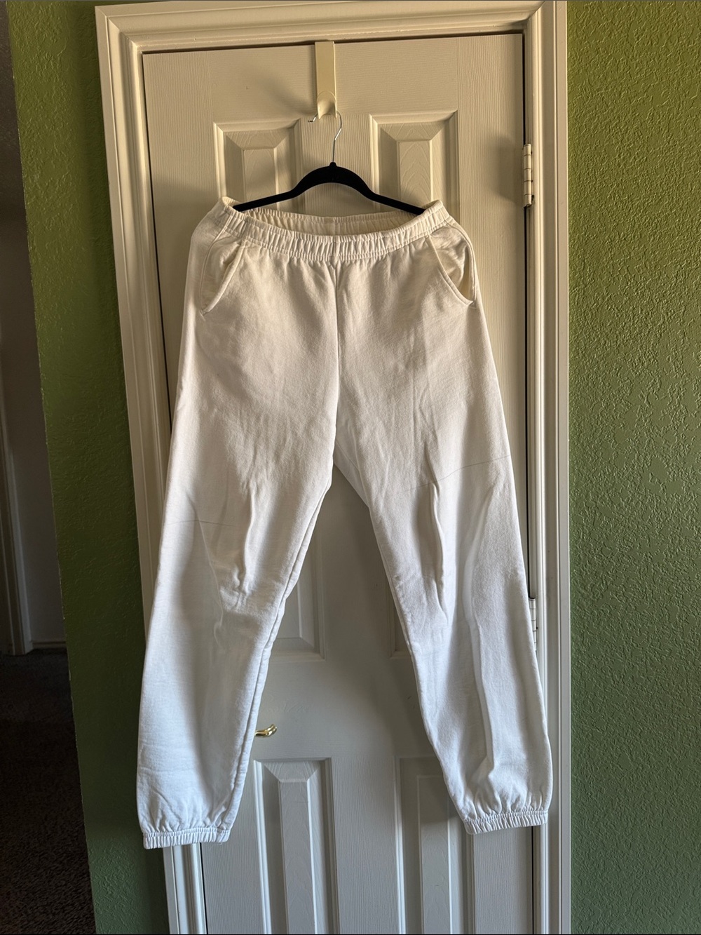 Sporty & Rich White Fleece-Lined Sweatpants